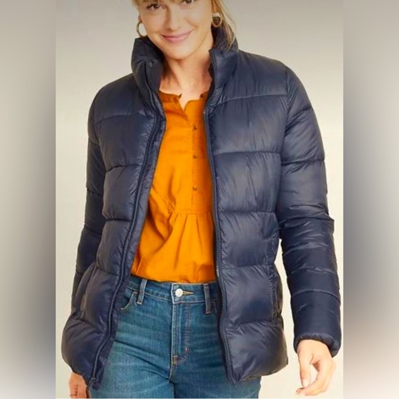 Old Navy Puffer Jacket Navy Blue - Picture 1 of 3